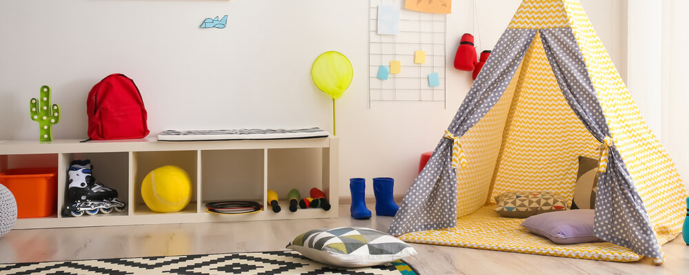 Nap space in kids playroom