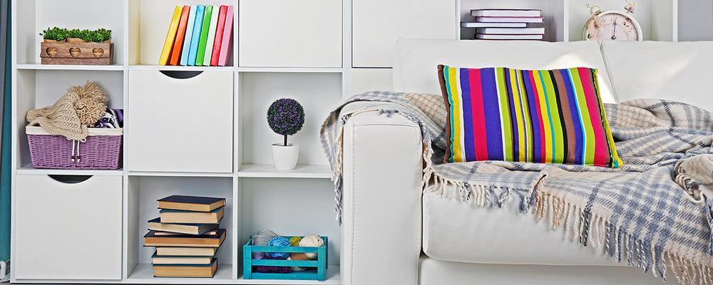 Bookcase for corner decor