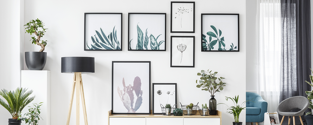 Gallery wall for corner decor idea