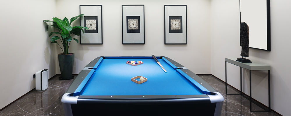 Games room makeover with pool table