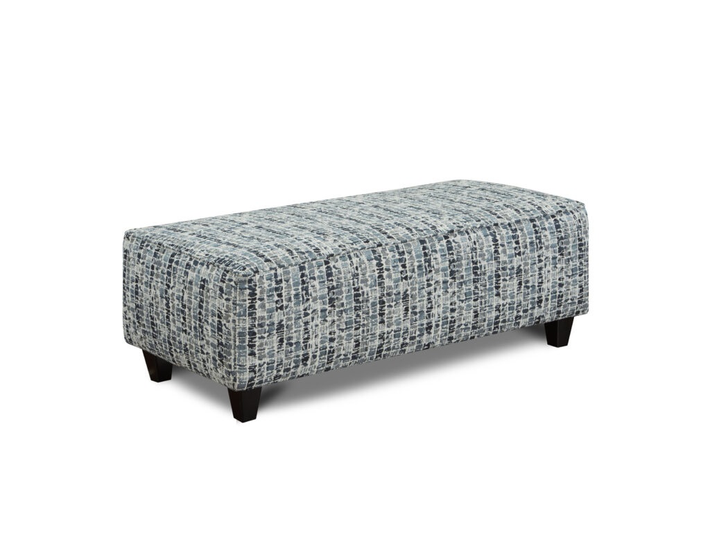 Highrise Indigo Fusion Furniture ottoman, Macarena Cadet collection