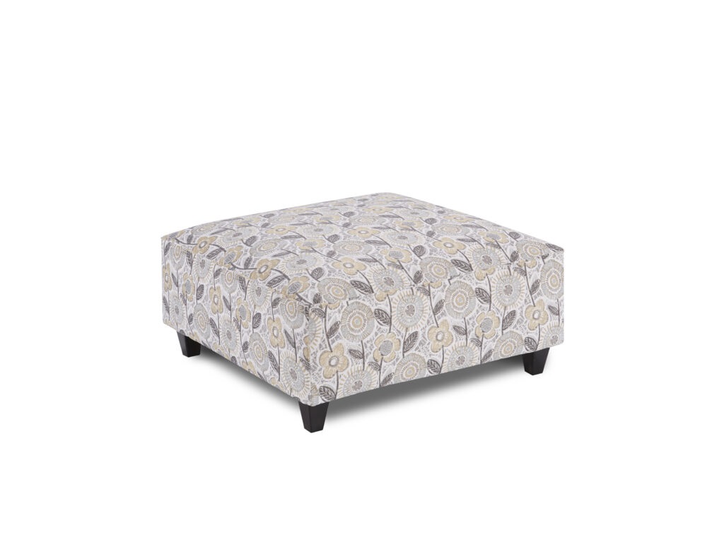 Dayflower Haze Fusion Furniture ottoman, Vandy Heather collection