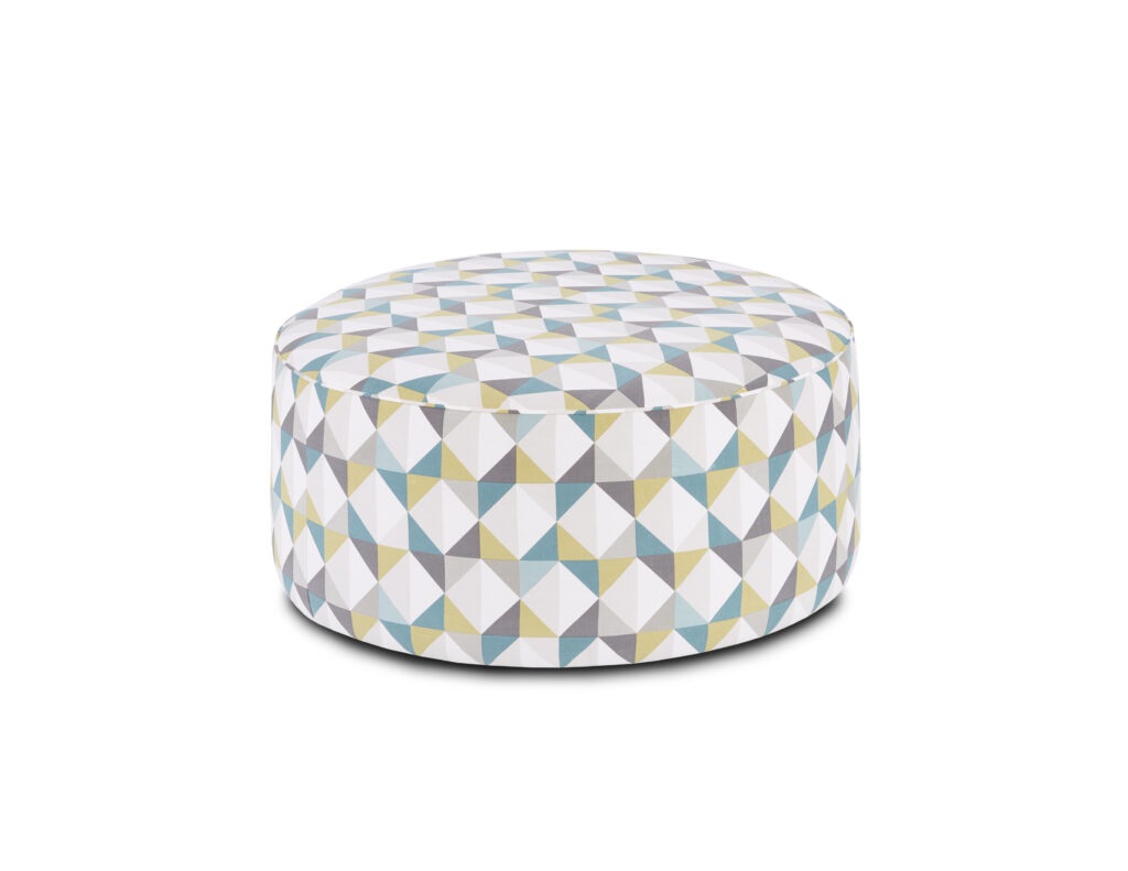 Denmark Caper Fusion Furniture ottoman, TNT Nickel collection