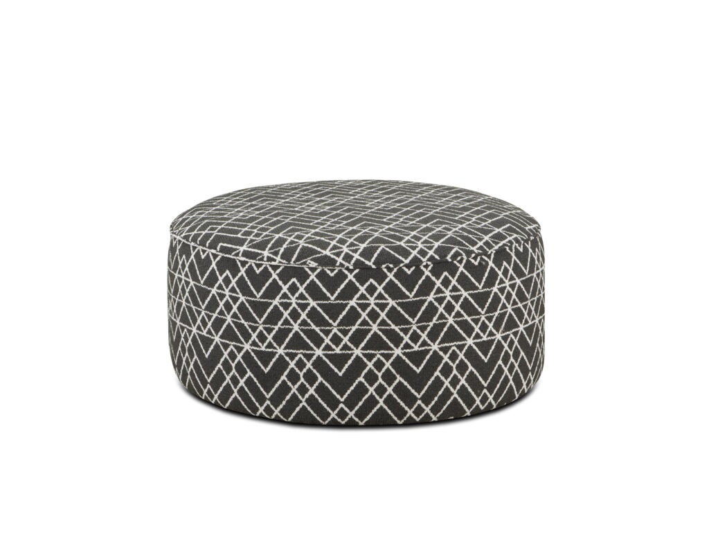 Hyphen Onyx Fusion Furniture ottoman, Popstitch Shell collection