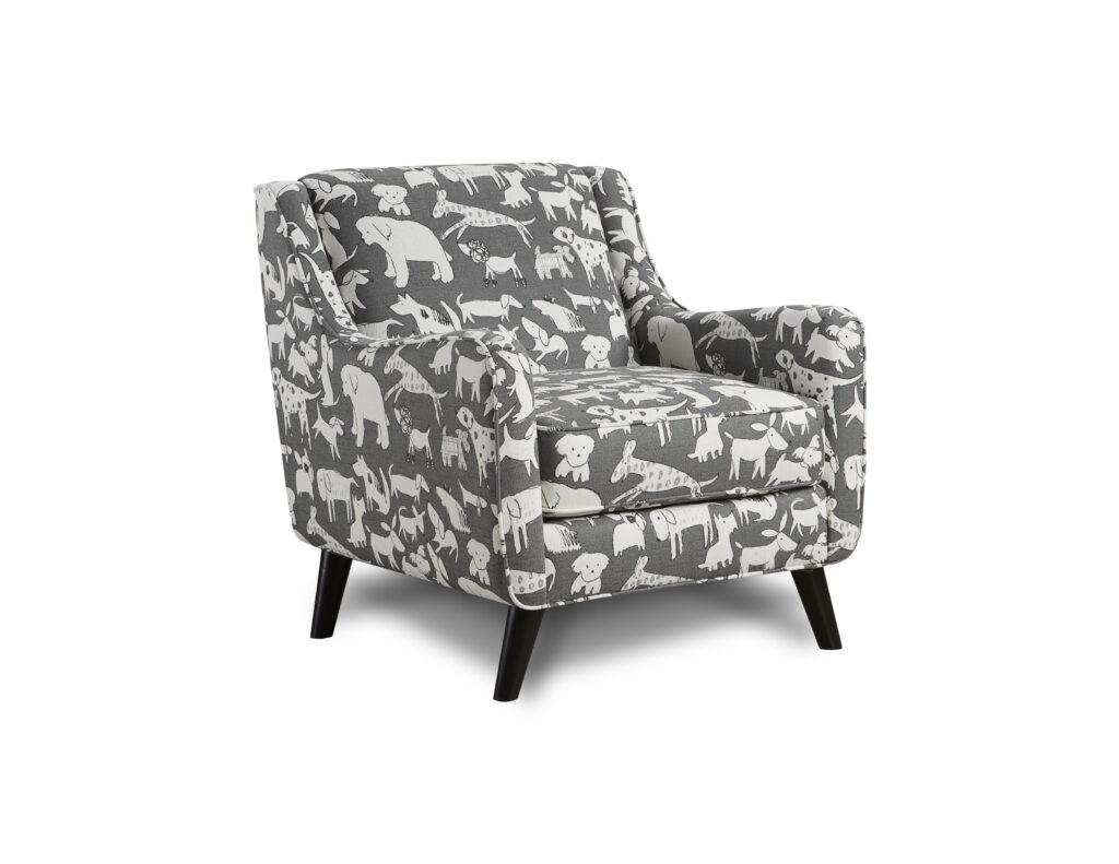 Doggie Graphite Fusion Furniture chair, Popstitch Shell collection