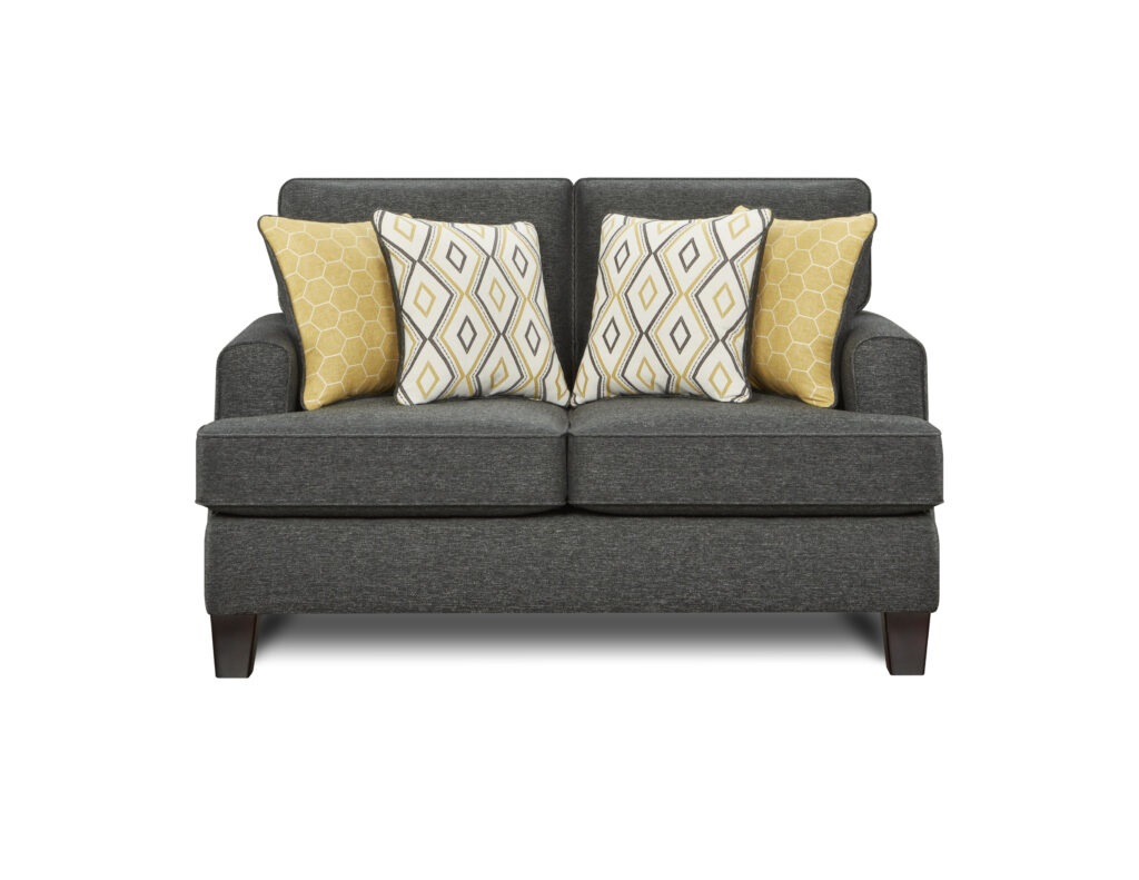 Maxwell Gray Dijon Fusion Furniture loveseat