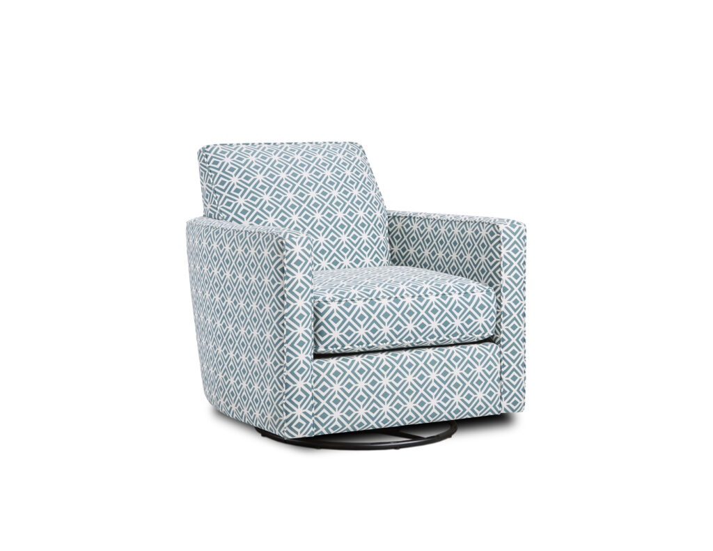 Rupert Teal Fusion Furniture chair, TNT Nickel collection